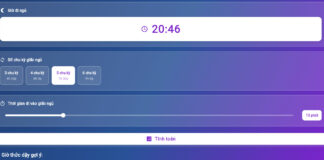 Đồng Hồ Ngủ – Ứng dụng giúp bạn tính toán thời gian ngủ tối ưu cho bạn Ứng dụng tính giờ ngủ và giờ thức dựa trên chu kỳ giấc ngủ 90 phút. Giúp bạn tính toán thời gian ngủ tối ưu, đặt nhắc nhở và cải thiện chất lượng giấc ngủ của bạn.